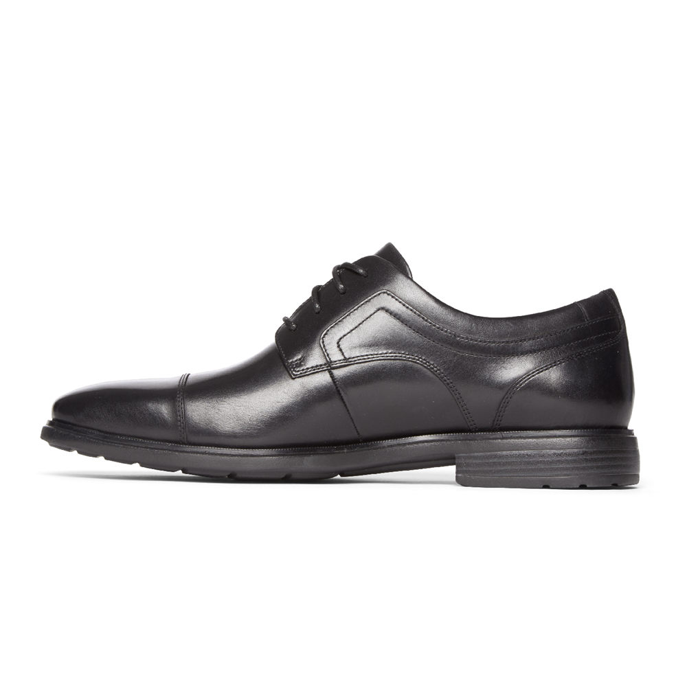 Zapatos De Vestir Rockport Hombre Mexico - Dres Sports Business 2 Plain Cap Toe Negros - FZIGA6718